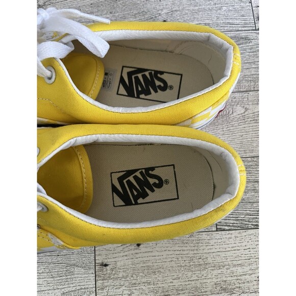 VANS Old Skool Yellow Checkerboard Skateboard Sneakers US Men 4.5 Women 6.0 - Picture 3 of 12